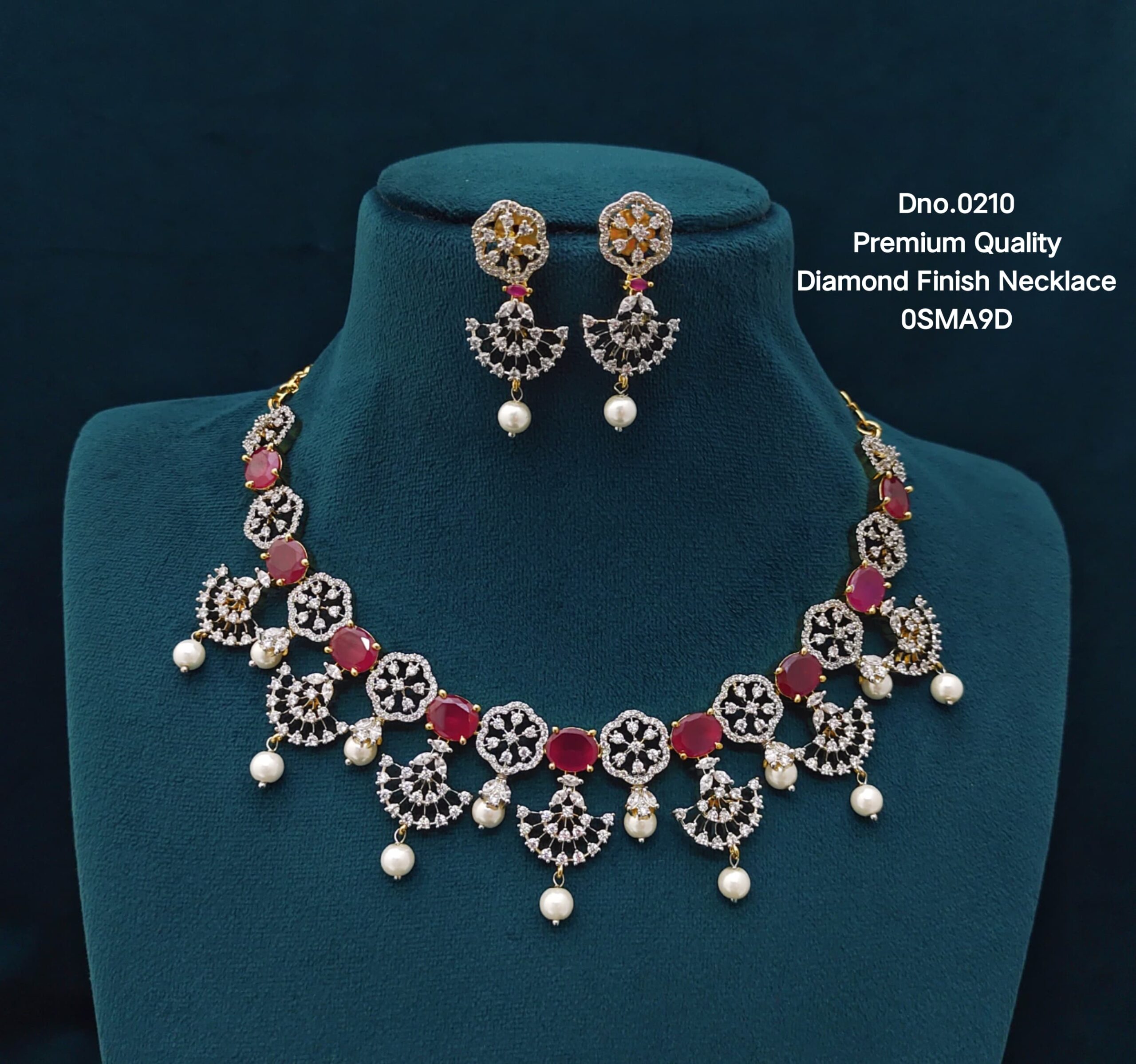 Ruby diamond choker Beautiful beaded jewelry Bridal necklace designs