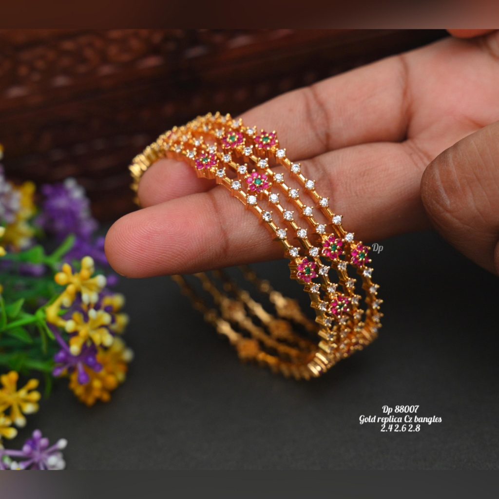 pink bangles 1gm Jewelry at Urvaa | 1gm Gold pink bangles Shopping ...