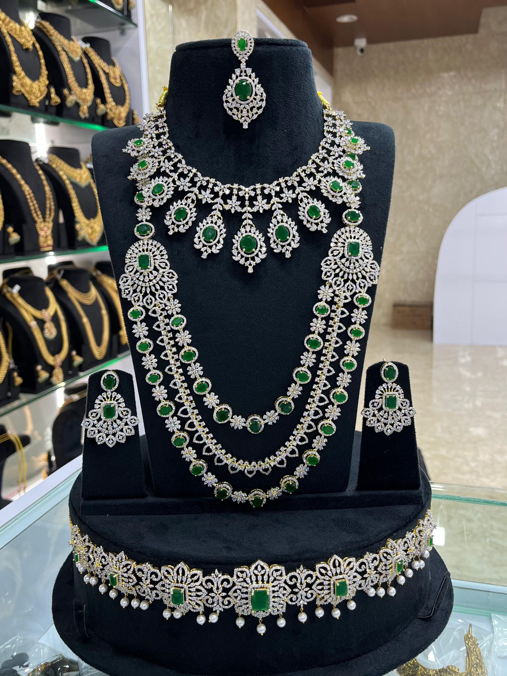 Bridal Jewellery Sets In CZ Diamonds