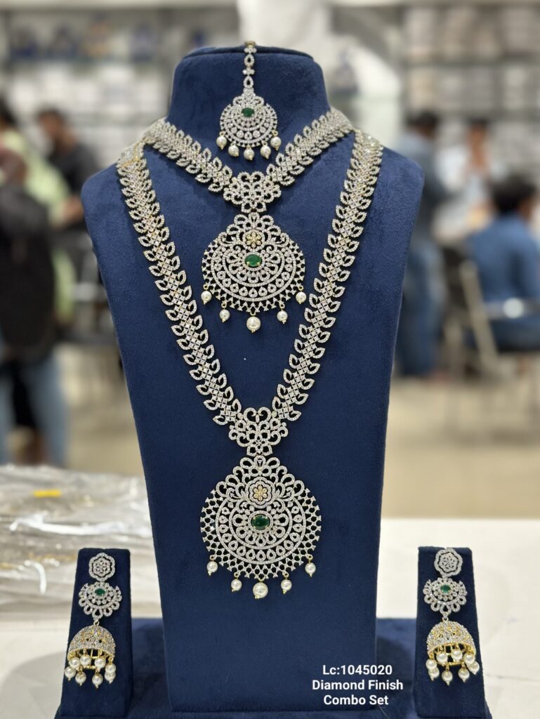 CZ Bridal Long Haram Combo Set