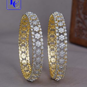 CZ Bangles In White Stones