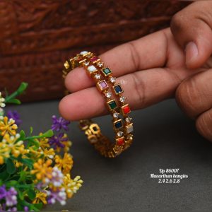CZ Navaratan Bangles Set Online