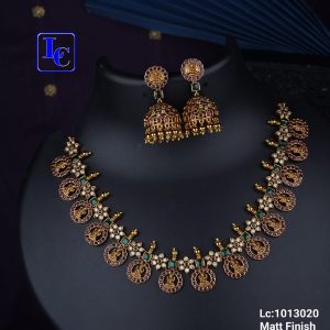 Simple Bottu Mala With Earrings