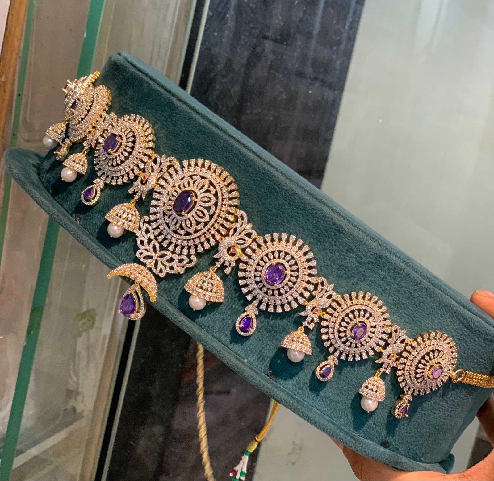 CZ Stone Bridal Hip Chain - Image 4