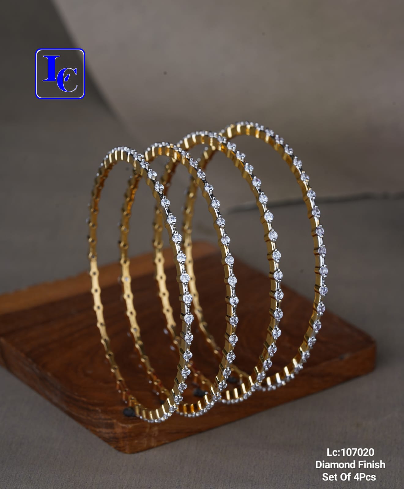 CZ Diamond Bridal Bangles - Image 3