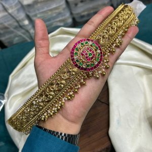 Bridal Kundan Vaddanam In Nakshi Design
