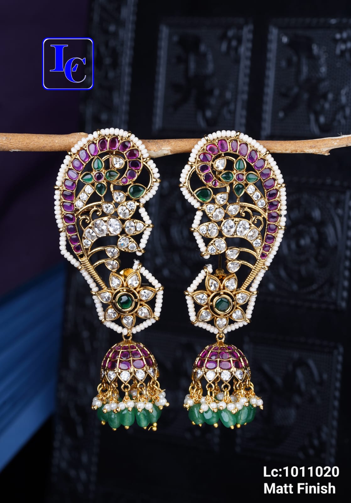 Kundan Ear Cuffs - Image 3