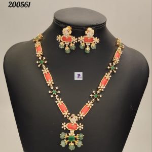 Simple Coral Necklace Set