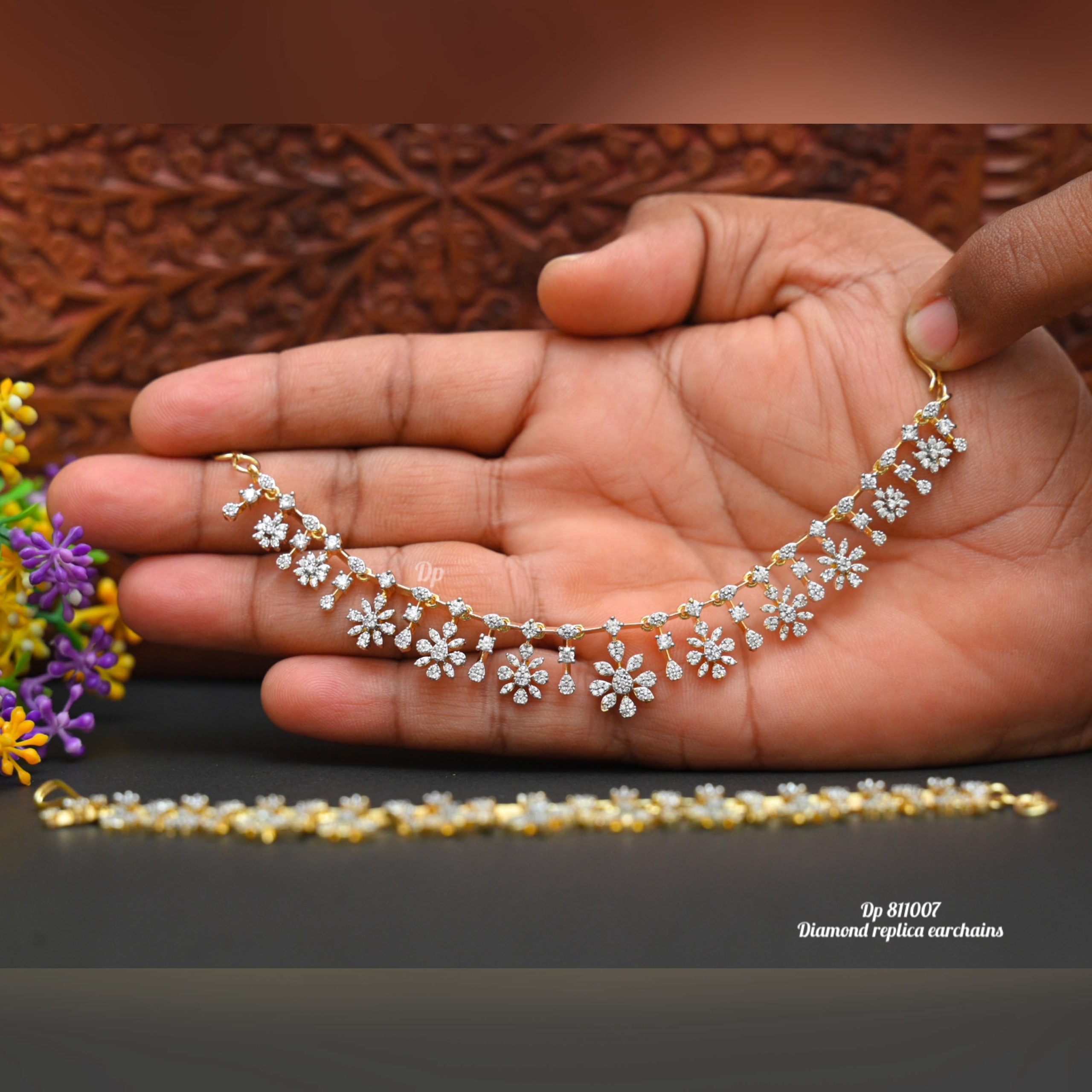Simple CZ Diamond Ear Chains Latest - Image 6
