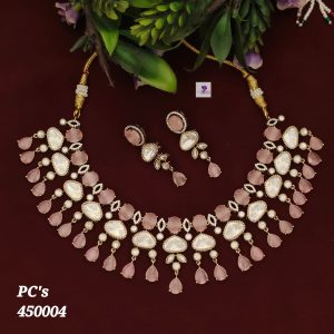 Pink Kundan Choker / Necklace