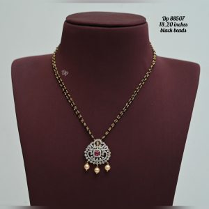 Black Beads Chain With Pendant