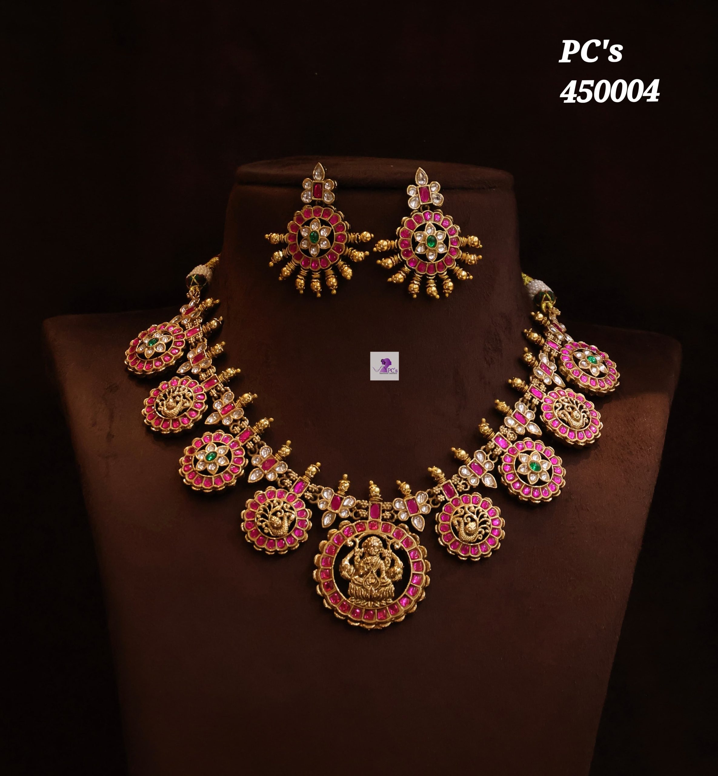 Heavy Bridal Jadau Necklace Set