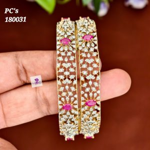 CZ Diamond Bangles Set For Women