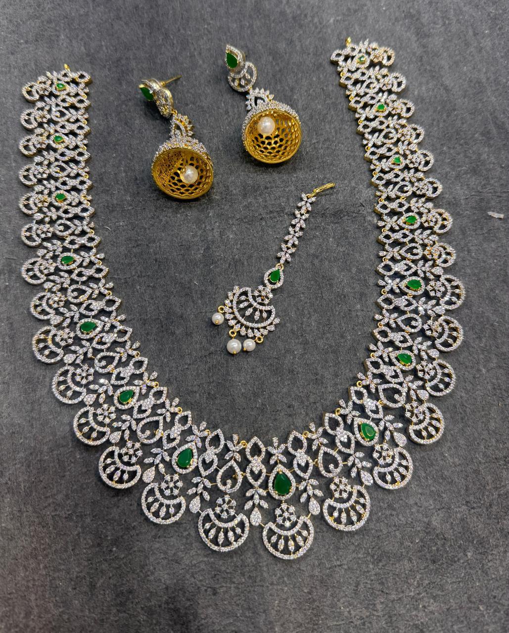 CZ Stone Bridal Long Haram