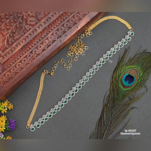Simple Diamond Hip Chain For Saree