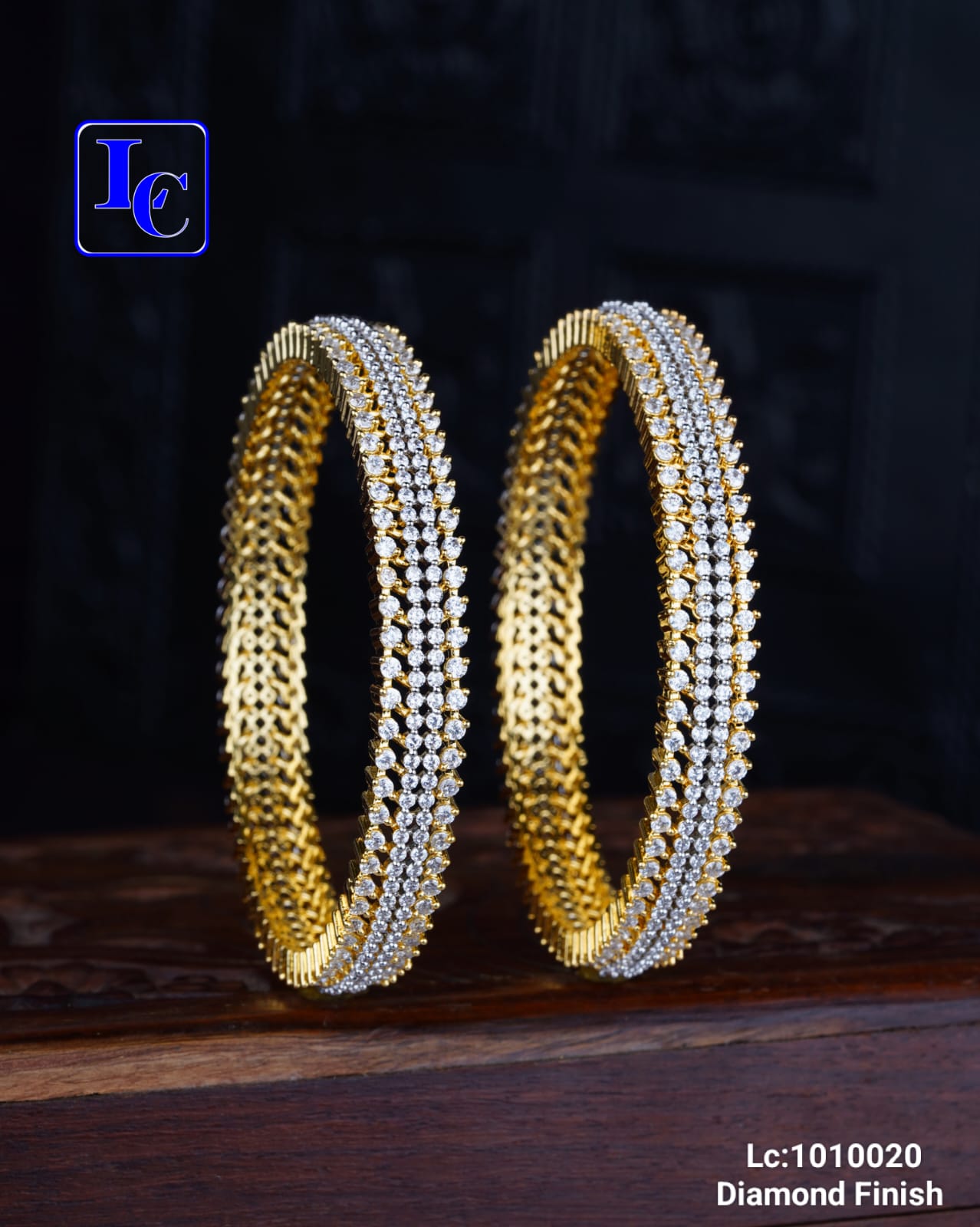 Simple Diamond Bangles Set