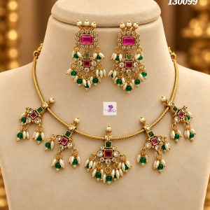 Diamond Kante Necklace Set
