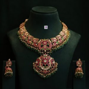 Jadau Bridal Necklace With Jhumka