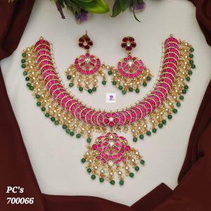 Jadau Necklace With Earrings