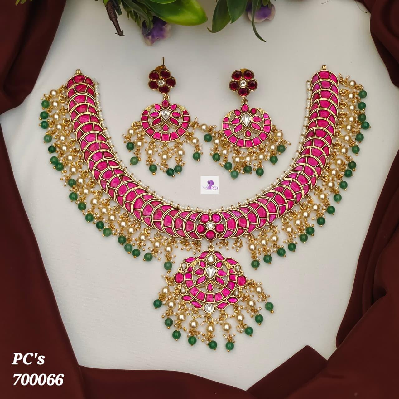 Jadau Necklace With Earrings
