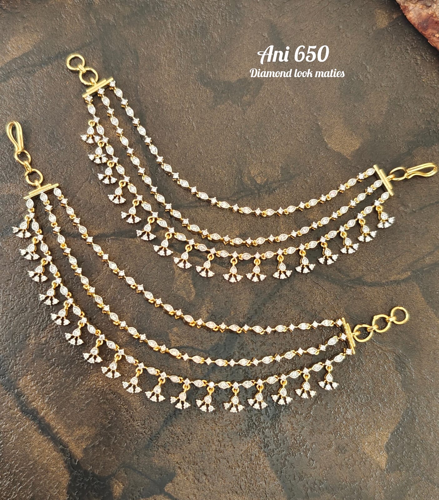 CZ Diamond Earchains